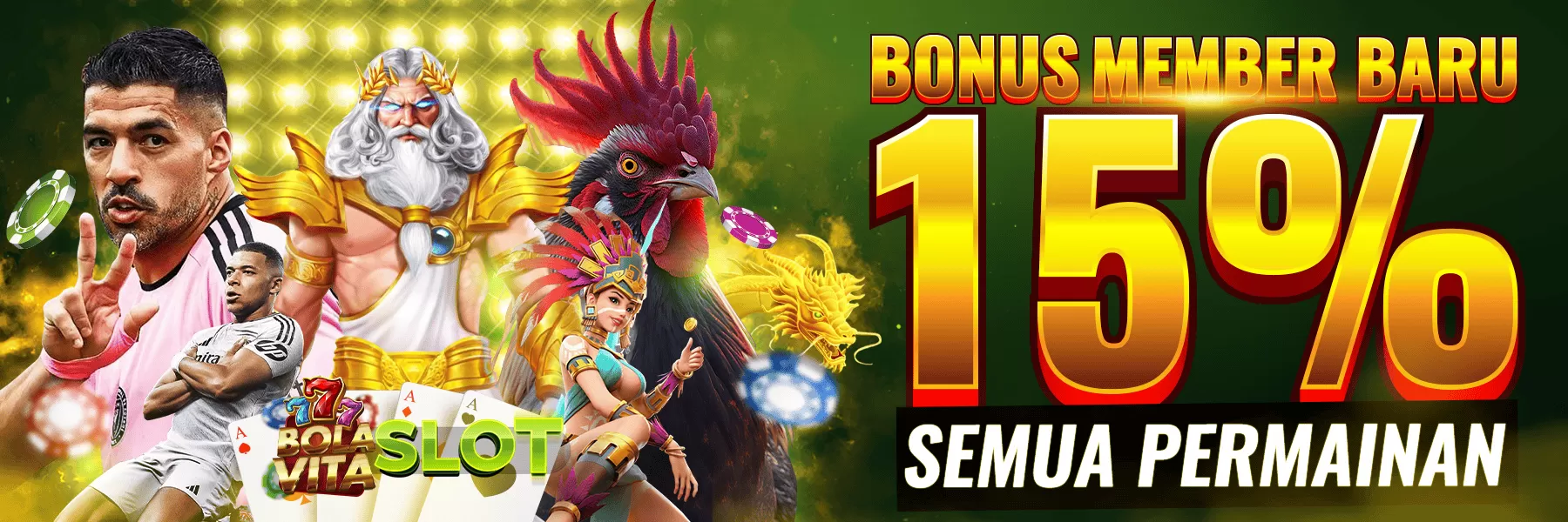 BONUS NEW MEMBER 15 PERSEN SEMUA PERMAINAN